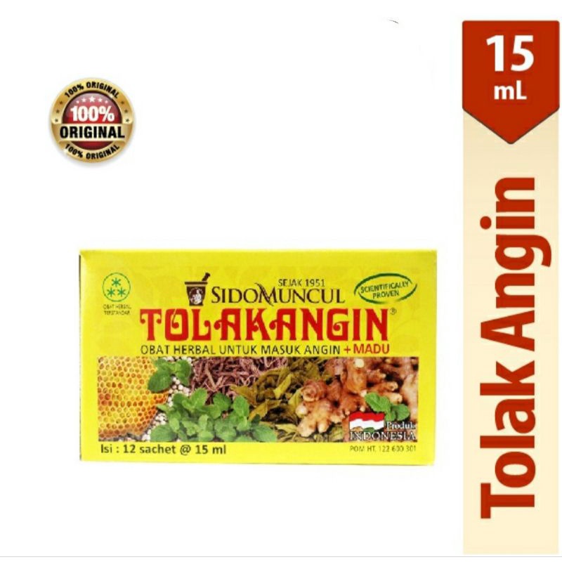 Tolak Angin Cair Sidomuncul + Madu ( 12 sachet)