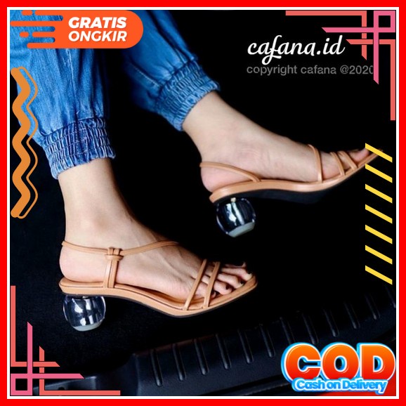 Cod- Sepatu Pesta Hak Tahu Wanita Terbaru -Heels Pesta Wanita Sepatu Hak Tali Import Hak Tahu Murah 