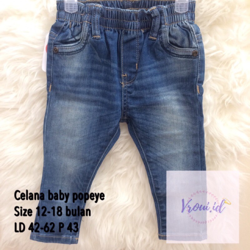 CELANA JEANS BAYI ANAK LAKI LAKI MERK BABY POPEYE