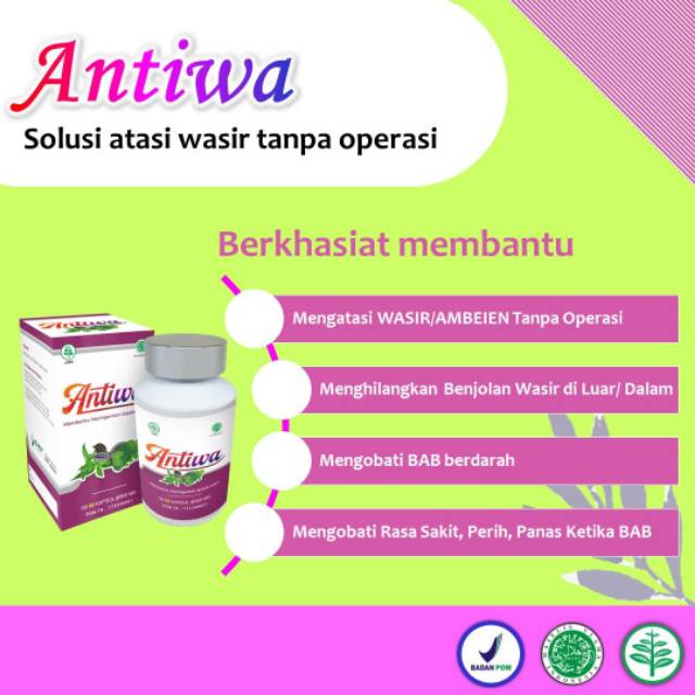 

ANTIWA herbal untuk mengatasi Wasir TERAMPUH TERLARIS ORIGINAL