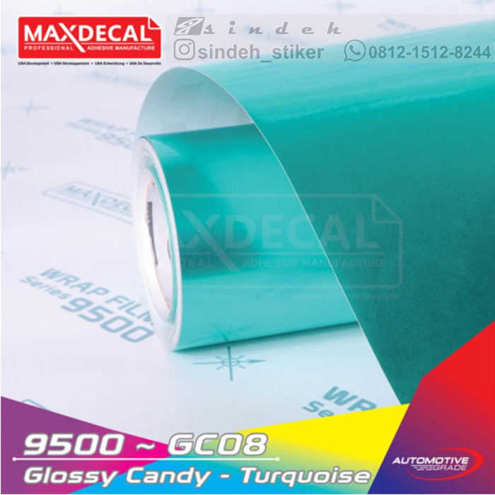 STICKER MAX DECAL GLOSSY CANDY TURQUOISE TOSKA STIKER MOBIL WRAPPING PREMIUM