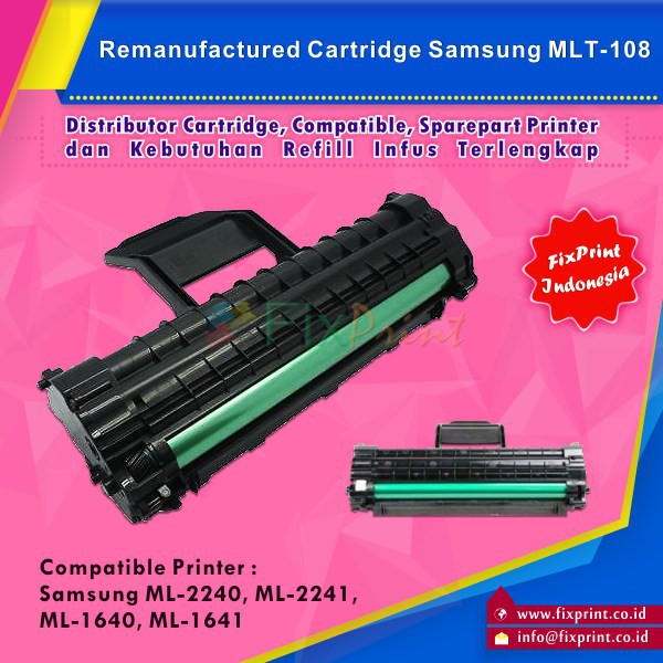 Cartridge Remanufacture Samsung MLT-108 MLT-D108S,  Murah