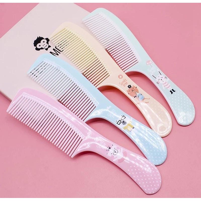 Vinztstore - Sisir Rambut Karakter Fancy Haircomb Anak Dewasa Sisir Besar Anti Kusut Gagang