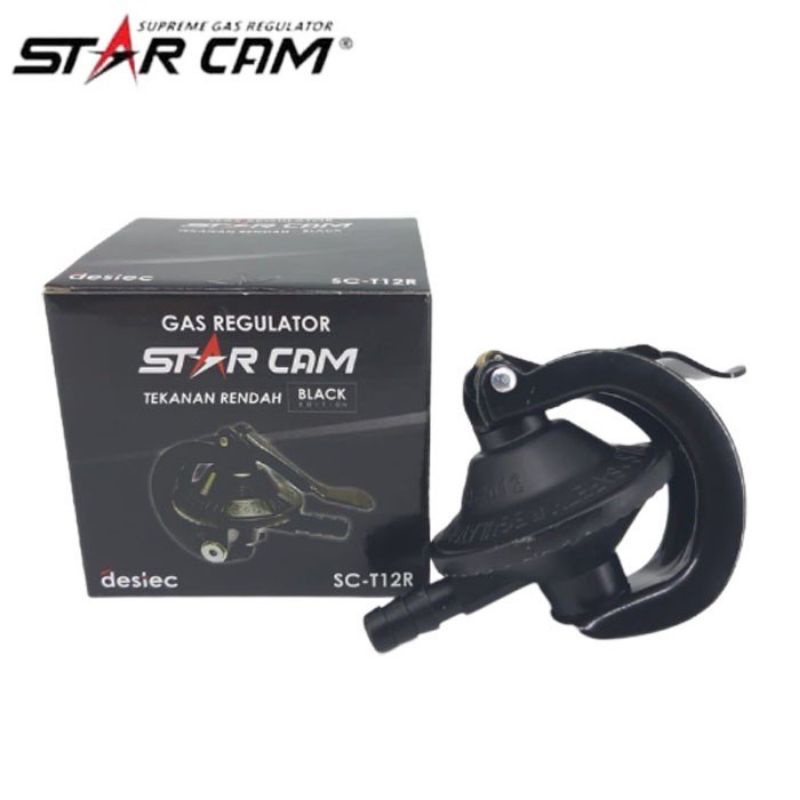 Kepala gas / Regulator Gas Starcam / Star Cam Tekanan Rendah SC- 23M / SC- 23S / SC-T12RM BLACK