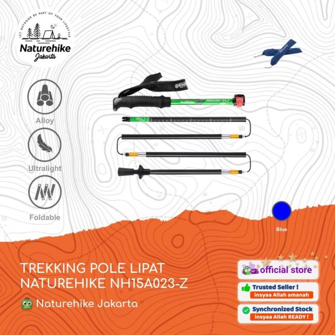 [COD] NATUREHIKE TREKKING POLE LIPAT NH15A023-Z ALUMINIUM ALLOY ULTRALIGHT MURAH Kode 408