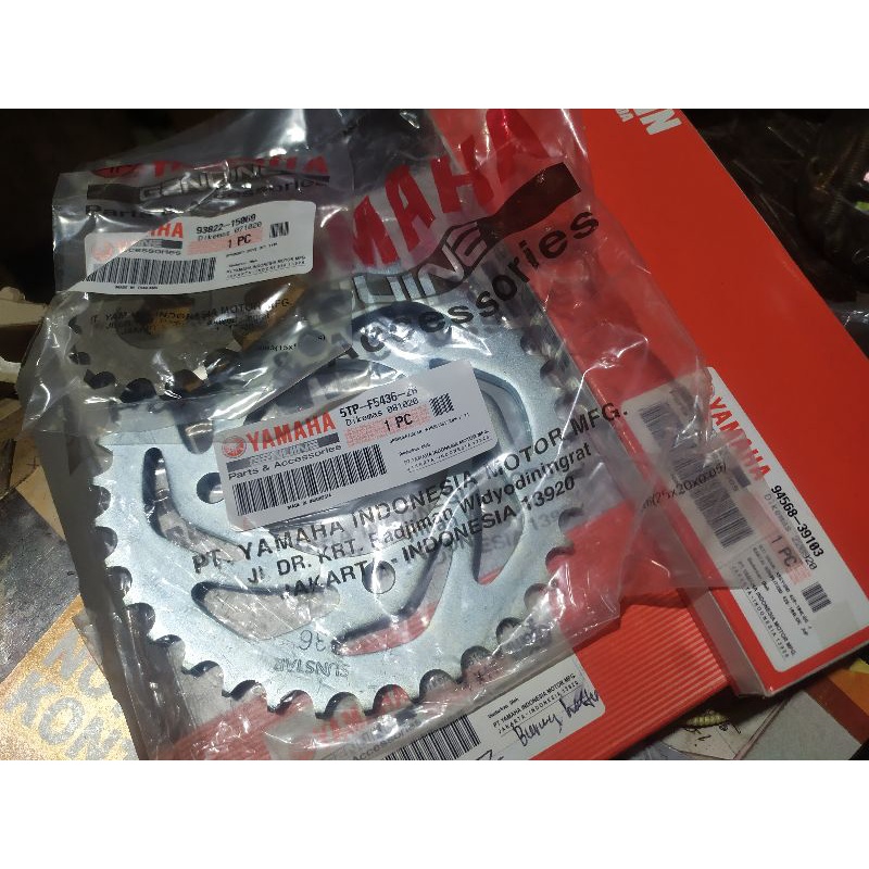 gear rantai set jupiter z/ jupiter z burhan original ygp