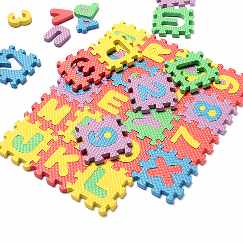 Jin Wa Wa Puzzle Foam Aplhabet &amp; Angka 36 PCS