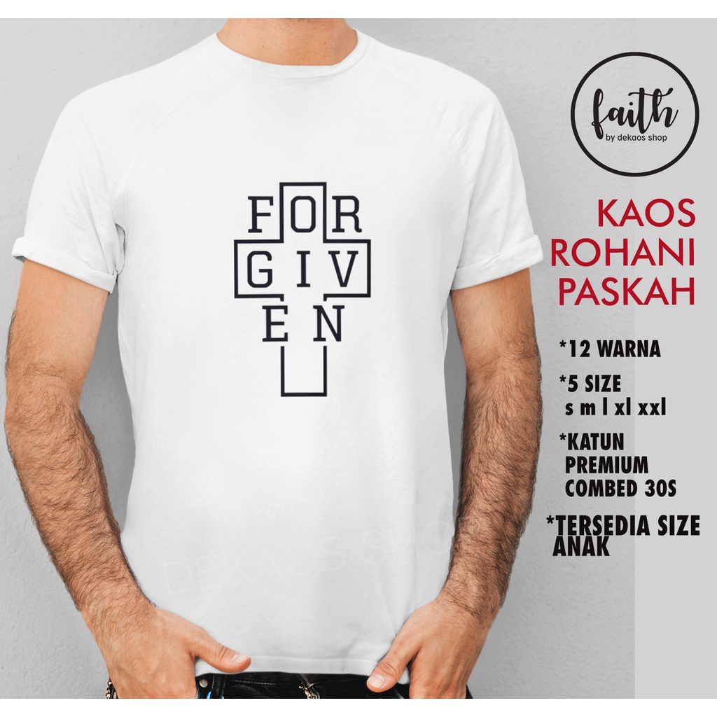 KAOS ROHANI KRISTEN / KAOS ROHANI WANITA / KAOS ROHANI PRIA / KAOS ROHANI KATOLIK / BAJU KAOS SALIB 
