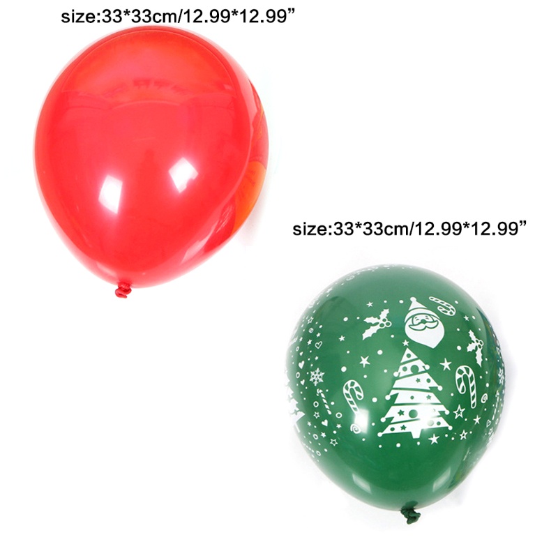 100 Pcs Ornamen Balon Natal Bahan Latex Untuk Pesta Ulang Tahun