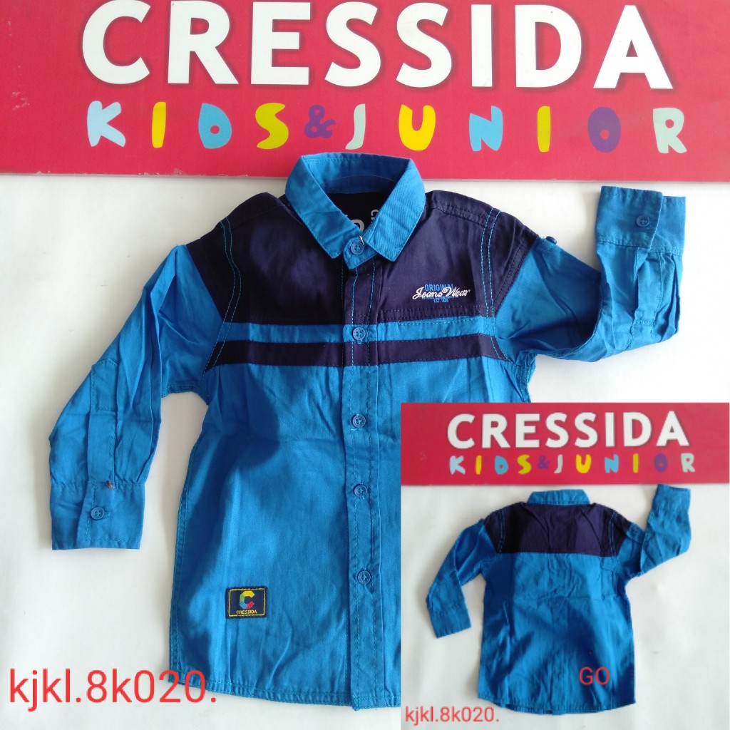 gos CRESSIDA KEMEJA KIDS Pakaian Laki Laki Baju Atasan Hem Anak Cowok Lengan Panjang Casual