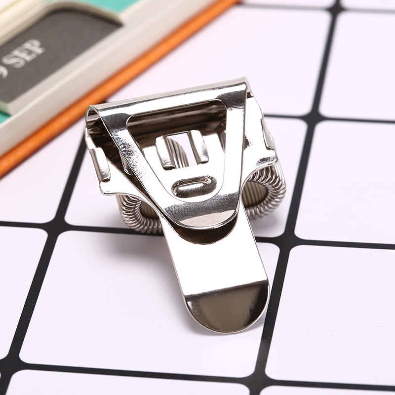 {LUCKID}2 hole silver metal pen holder with pocket clip doctors nurse uniform pen holder