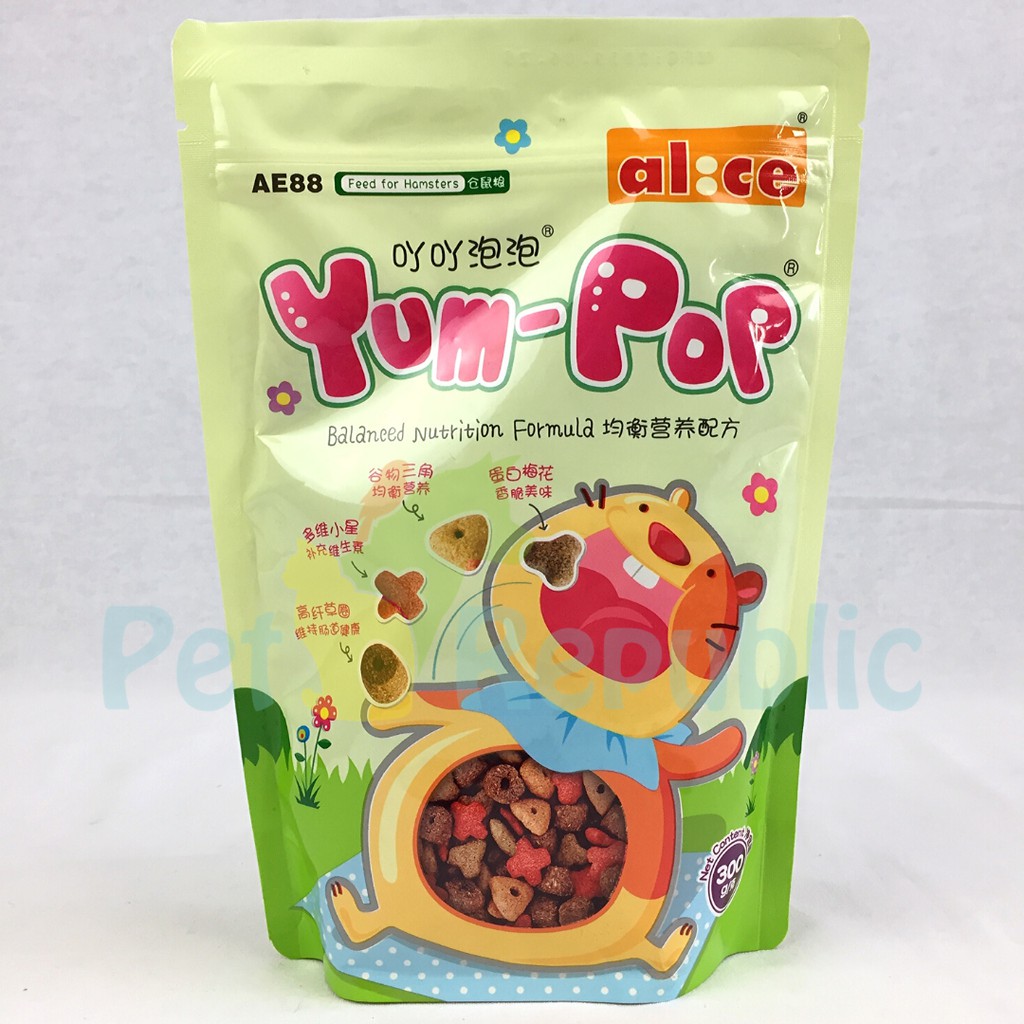 

Pet Republic Makanan Hamster ALICE AE88 Yumpop Balance Nutri Formula 300gr