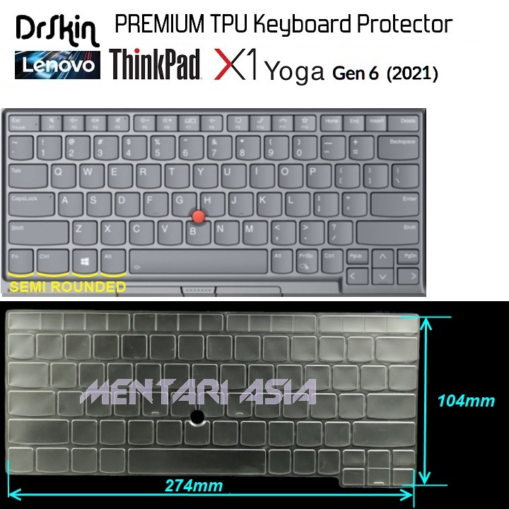 Keyboard Protector Lenovo ThinkPad X1 YOGA Gen-6 2021 - DrSkin PREMIUM