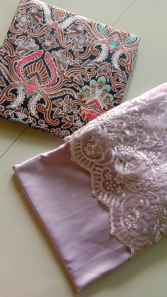 Batik Sogan Halus Pekalongan Ayubhie Mix Tulle Mutiara
