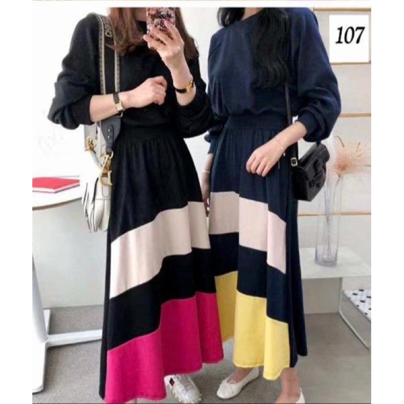 TUNIK WARNA WARNI PINGGANG KARET