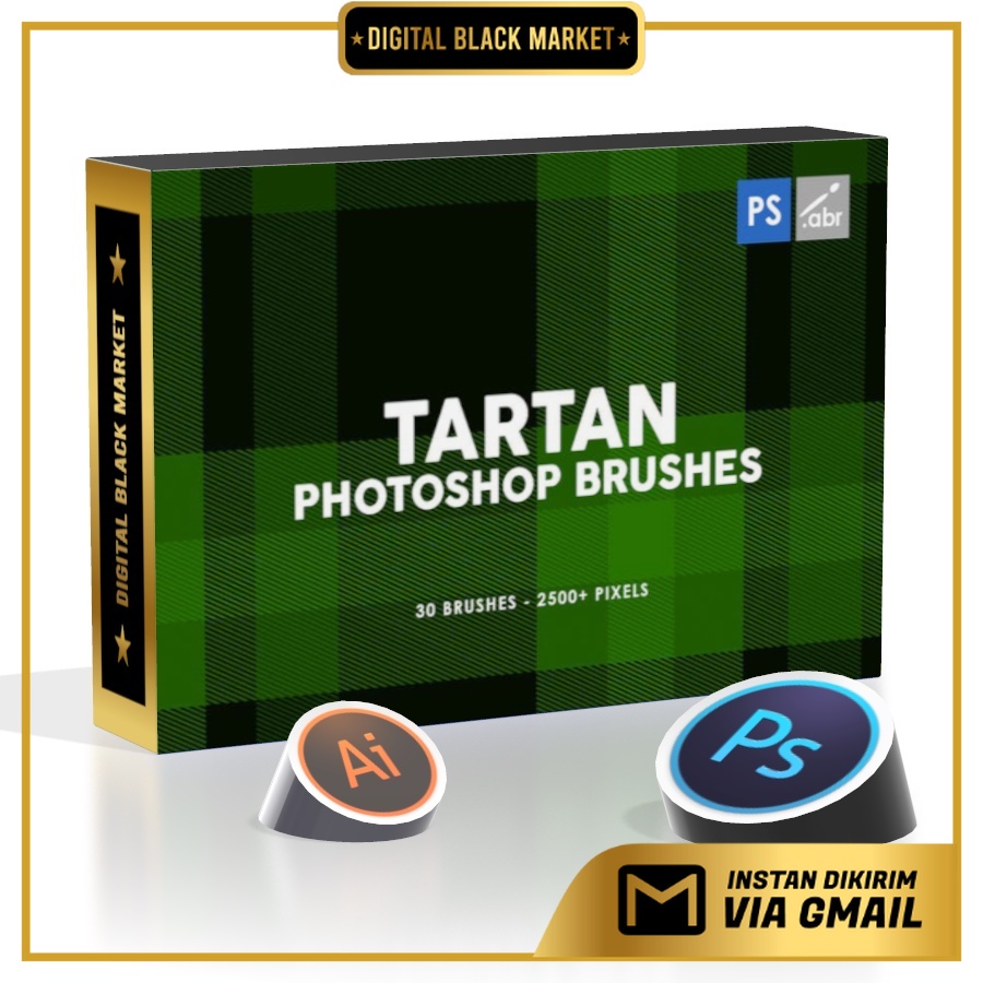 30 Tartan - Photoshop Stamp Brushes