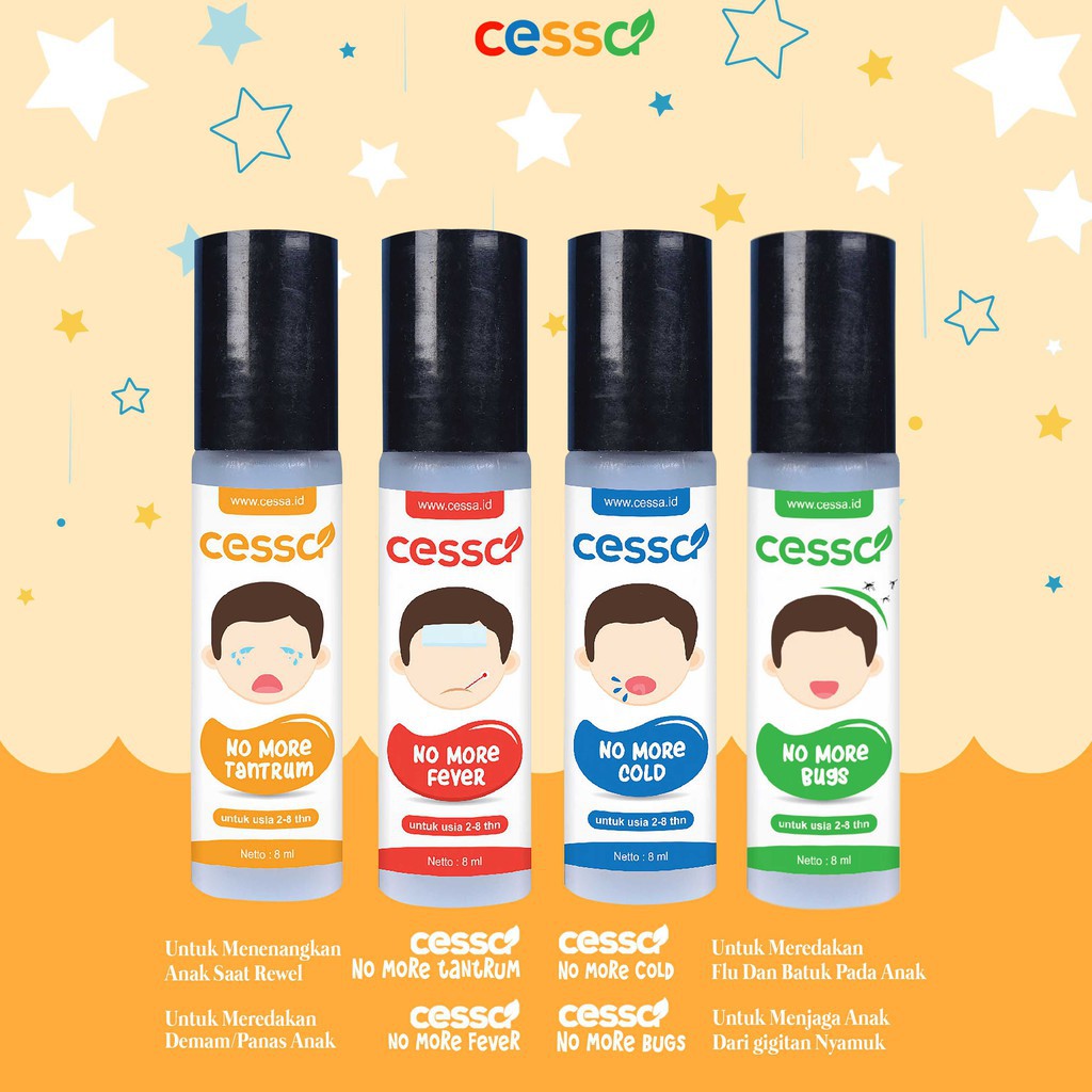 Cessa Essential Kids Oil 8ml Minyak Oles Alami Anak 2-8 thn Roll demam flu batuk immune booster