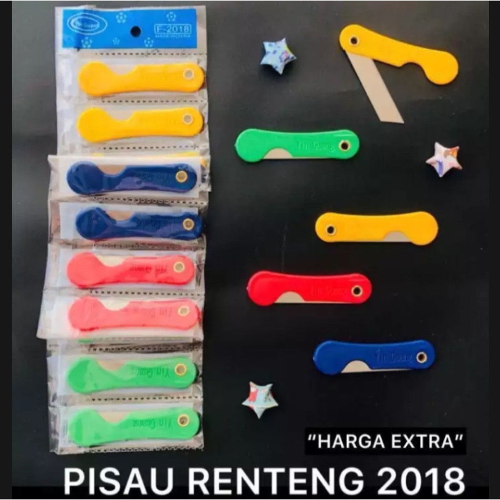 

WS99 - Pisau Lipat / Cutter Mini Lipat / Cutter Renteng / Silet Lipat / RENTENGAN HARGA MURAH MERIAH WARNA WARNI