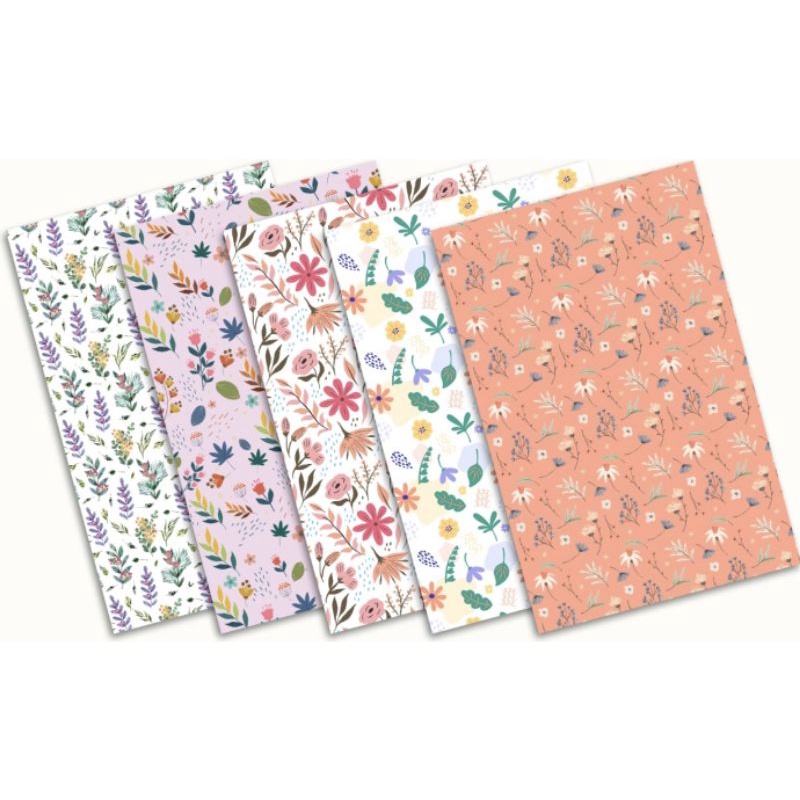 (50lembar) kertas kado/kertas bungkus/kertas kado lucu murah-Bunga