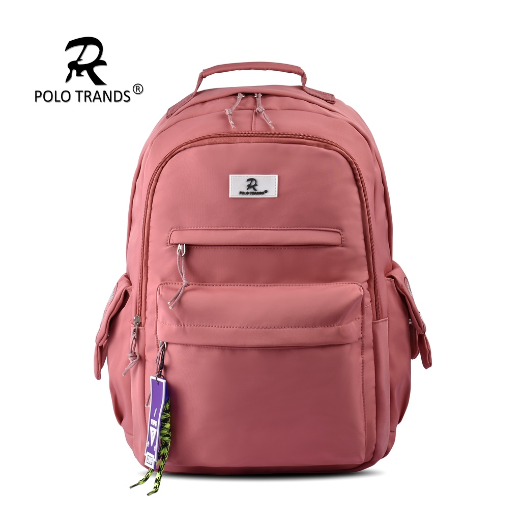 Polo Trands Liscio EX 332 Tas Ransel Sekolah Anak Tas Travelling-BRICK RED
