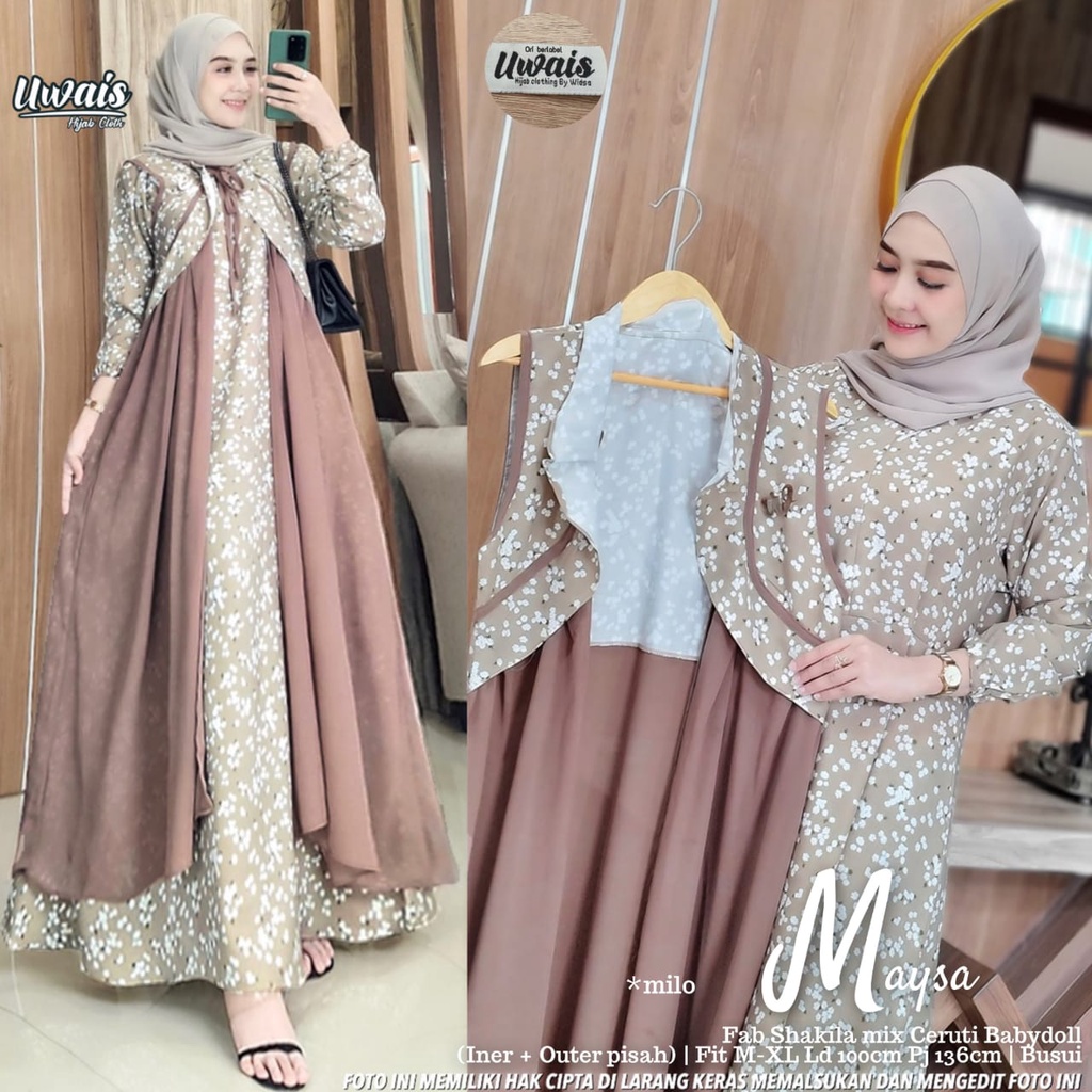 MAYSA GAMIS UWAIS ORIGINAL TERBARU Gamis Remaja Terbaru Premium Jumbo