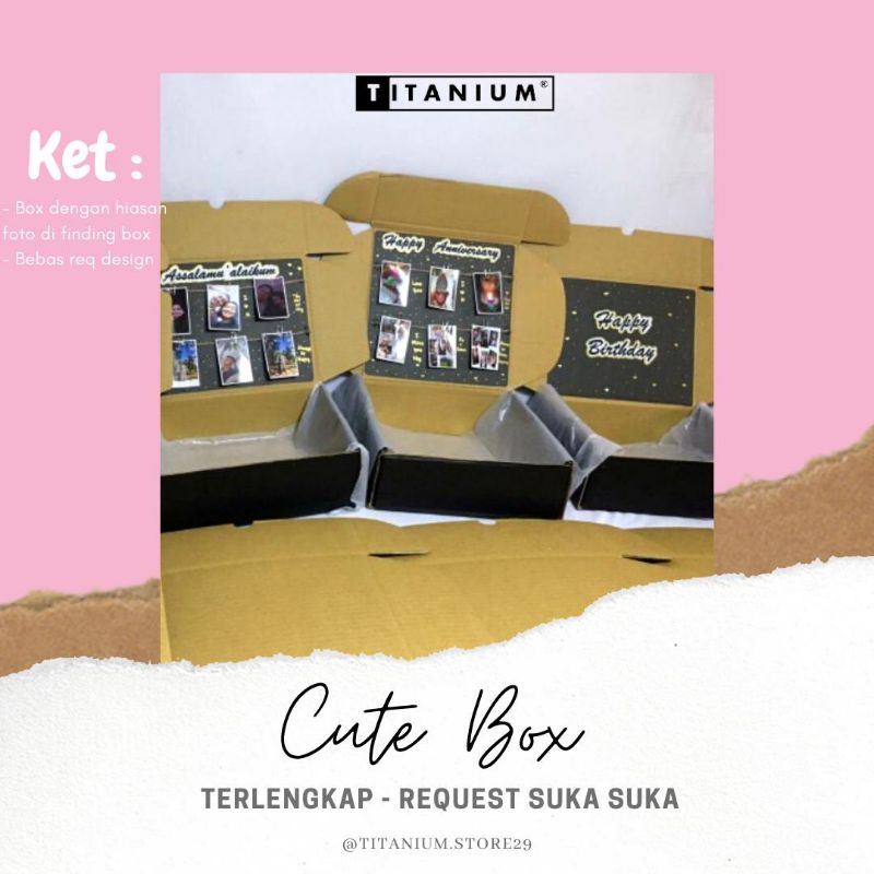 

HAMPERS BOX TAMBAHAN GIFT BOX KADO ULTAH KADO PACAR HAMPERS CUSTOM KADO WISUDA HADIAH CUSTOM