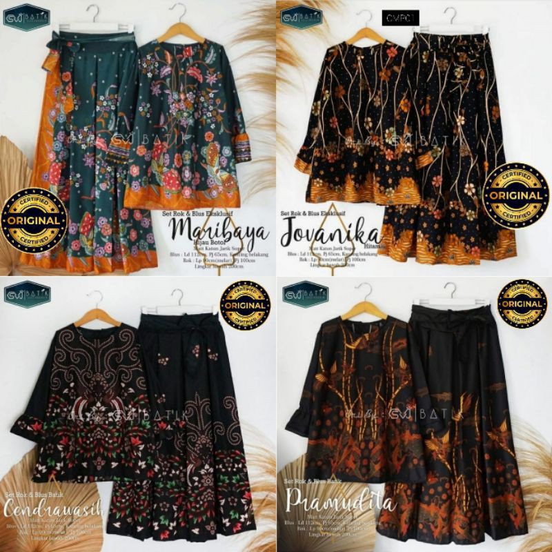 TERBARU SET ROK N BLOUSE BATIK UNGGUL JAYA