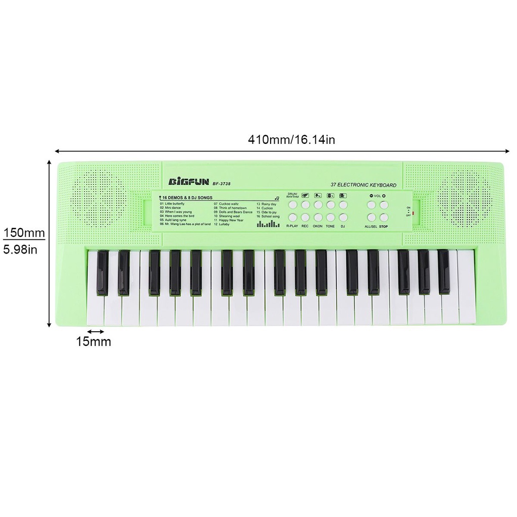 Keyboard Piano Digital Elektronik 37 Kunci 2 Warna Dengan Mikrofon Untuk Hadiah Anak