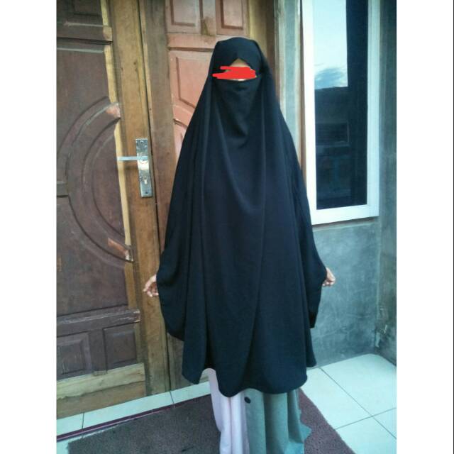 French khimar tanpa lengan