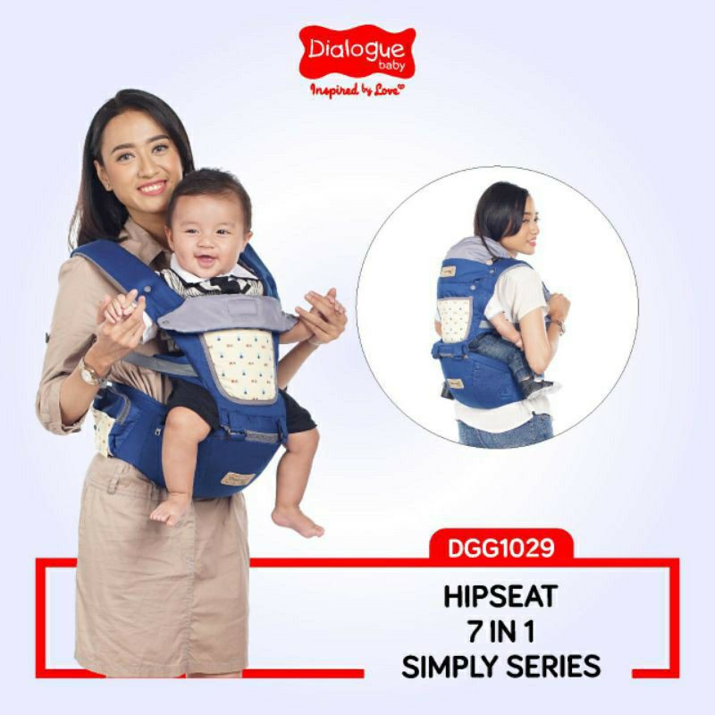 Gendongan Bayi Hipseat/Gendongan Duduk/Gendongan Depan Dialogue 7 in 1 Simply Series DGG1029