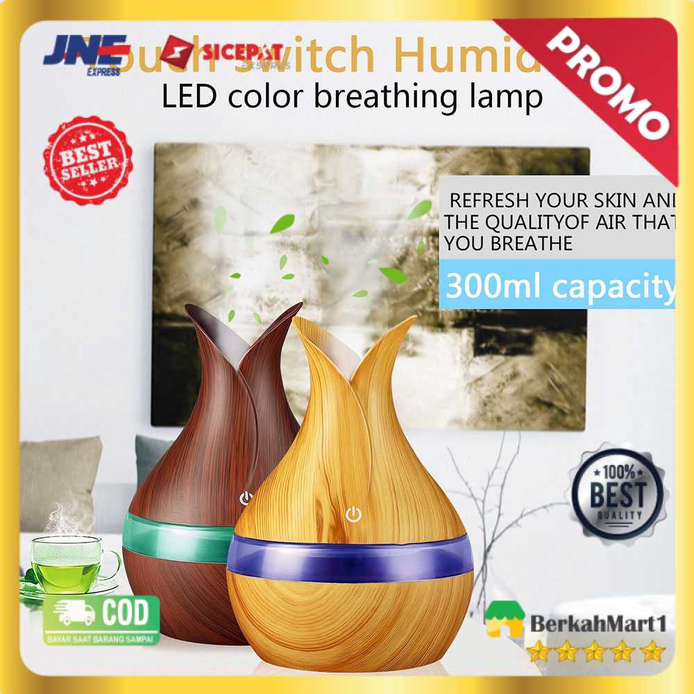 JUTAOHUI Air Humidifier Aromatherapy Oil Diffuser Wood 300ml - YX-188