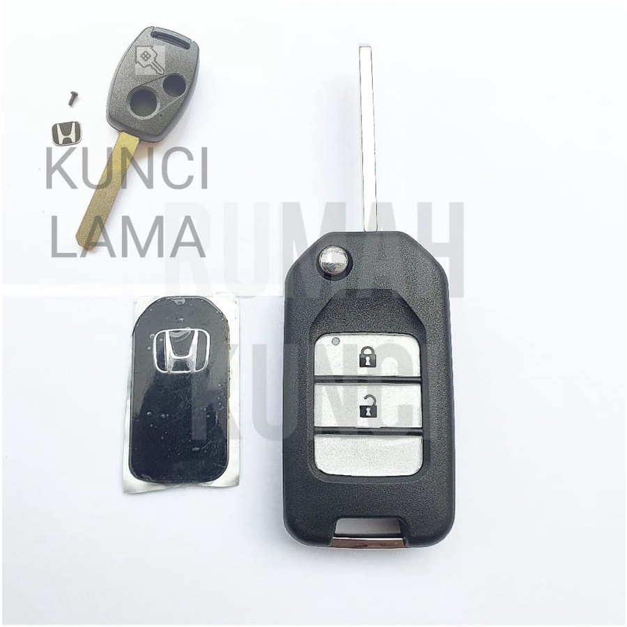 Casing Kunci Lipat Flip Key Mobil Honda CRV JAZZ BRIO MOBILIO 2 Tombol