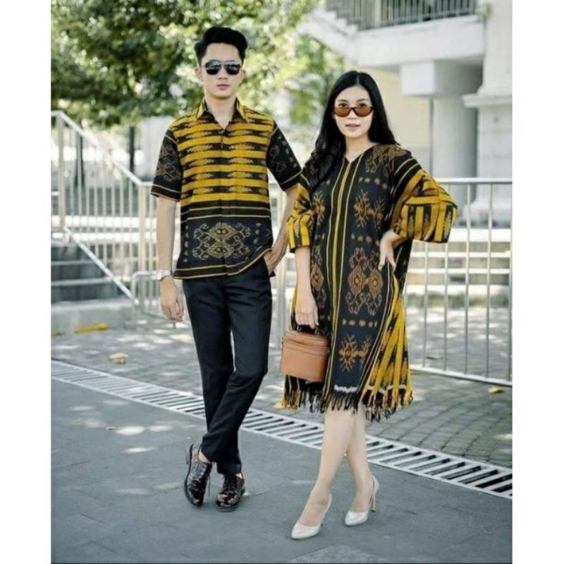 baju tenun couple etnik baju tenun jepara set couple