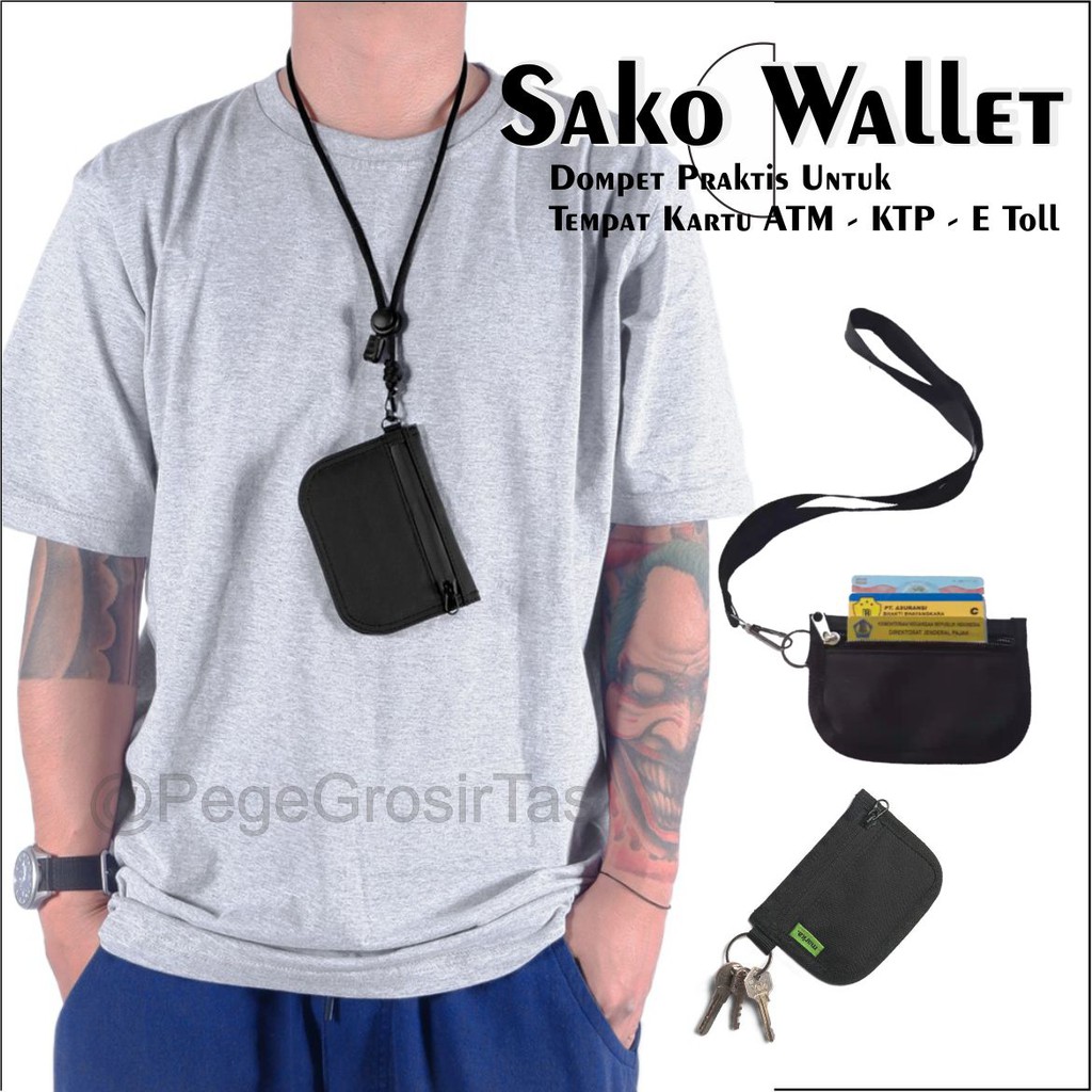 Sako Wallet Dompet Gantung Praktis Untuk Kartu ATM KTP E-toll - PG - 8820