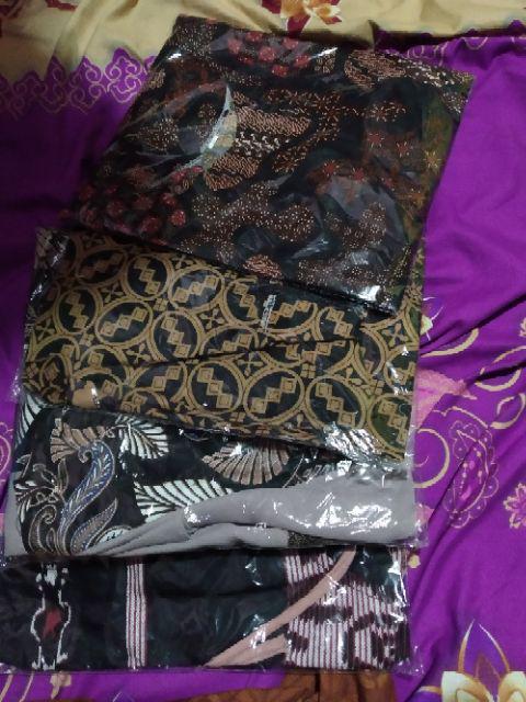 Tey-17 Batik Wanita Asj Sa Hrb026 Kenongo Kemeja Tosca Pendek