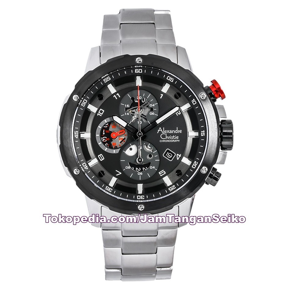 Jam Tangan Pria Alexandre Christie AC 6453 MC BTBBA Chronograph