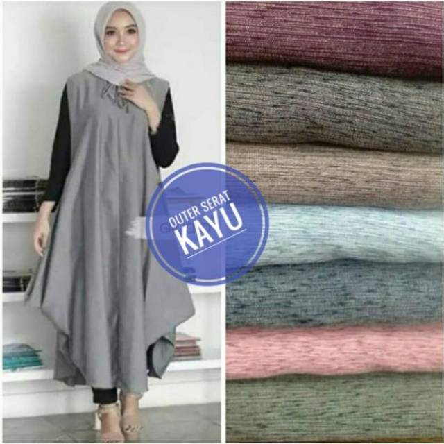 Outer Wear Serat Kayu Outter Woman Perempuan