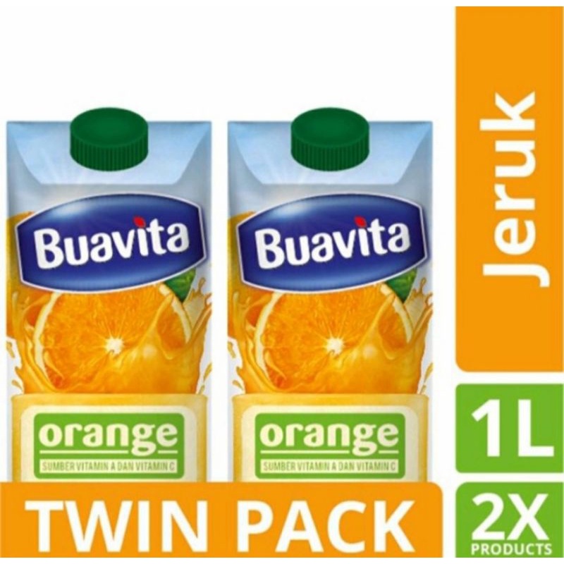 

Buavita Orange Juice Minuman Jus Buah Jeruk Asli 1000 Twinpack