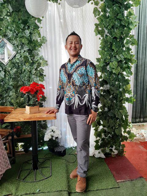 Kemeja Batik Pria Ppbtk07 Modern Lengan Panjang Casual Modis Trendy Masa Kini M L Xl Asli Pekalongan