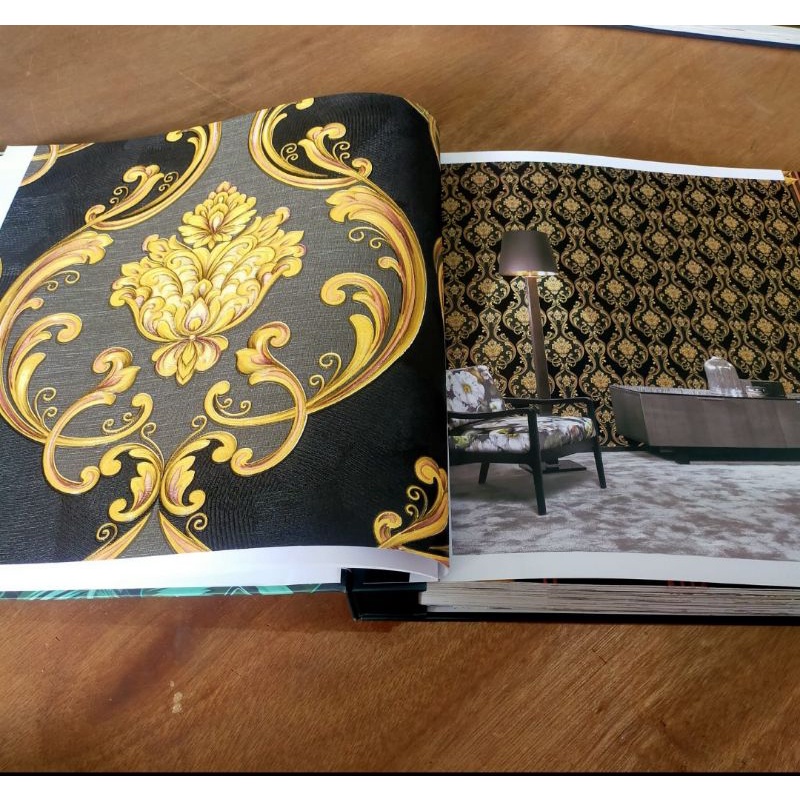 Wallpaper Vynil Klasik Hitam GOLD