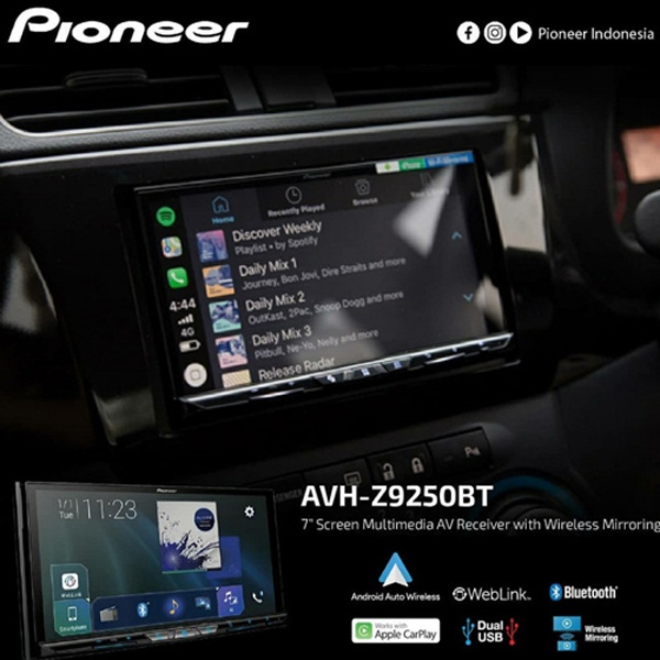 HEAD UNIT 2DIN DOUBLE DIN PIONEER AVH Z9250BT