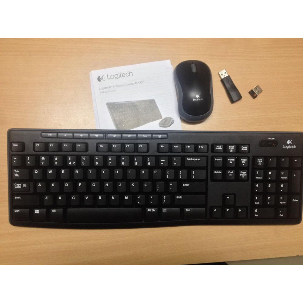 LOGITECH WIRELESS KEYBOARD + MOUSE MK270R ORIGINAL 100%