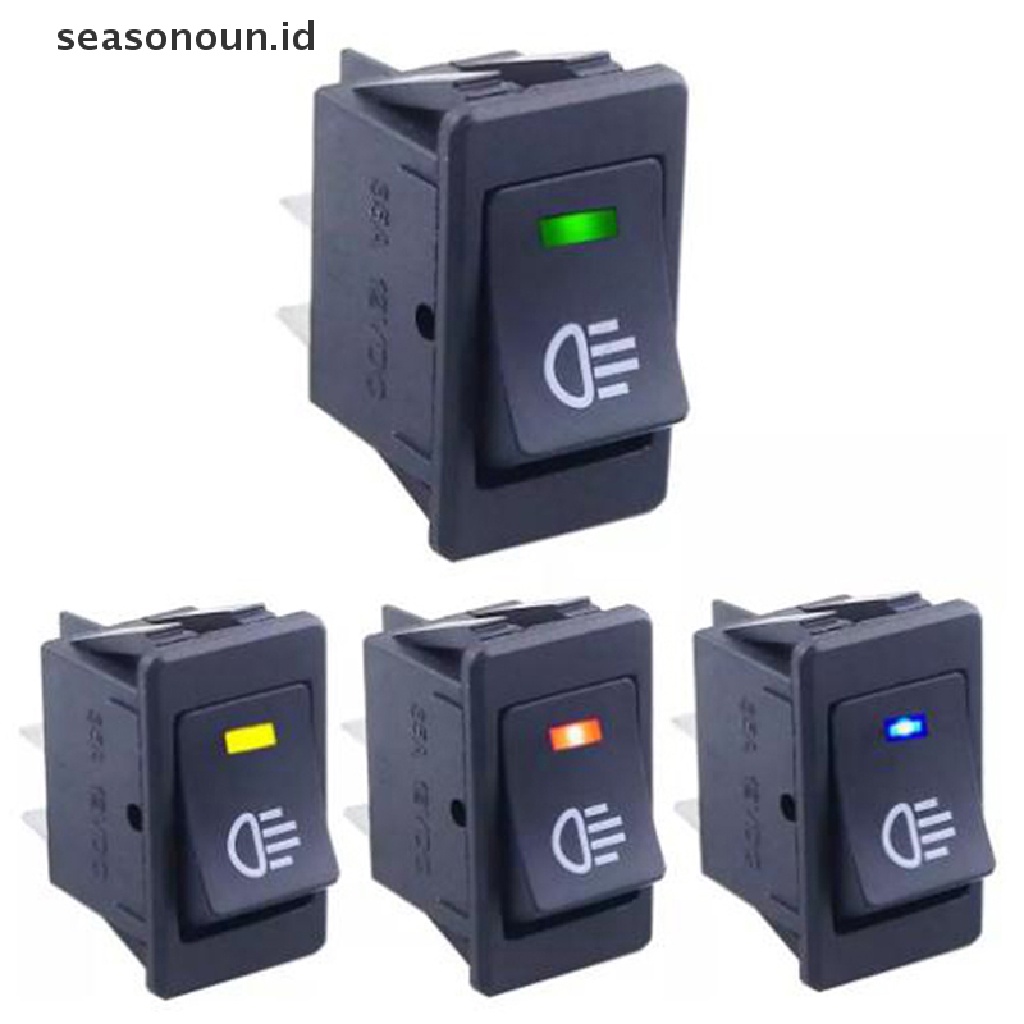 【seasonoun】 2 Position 4 Pins LED 12V 35A Automobile Refitting Fog Lamp Switch .