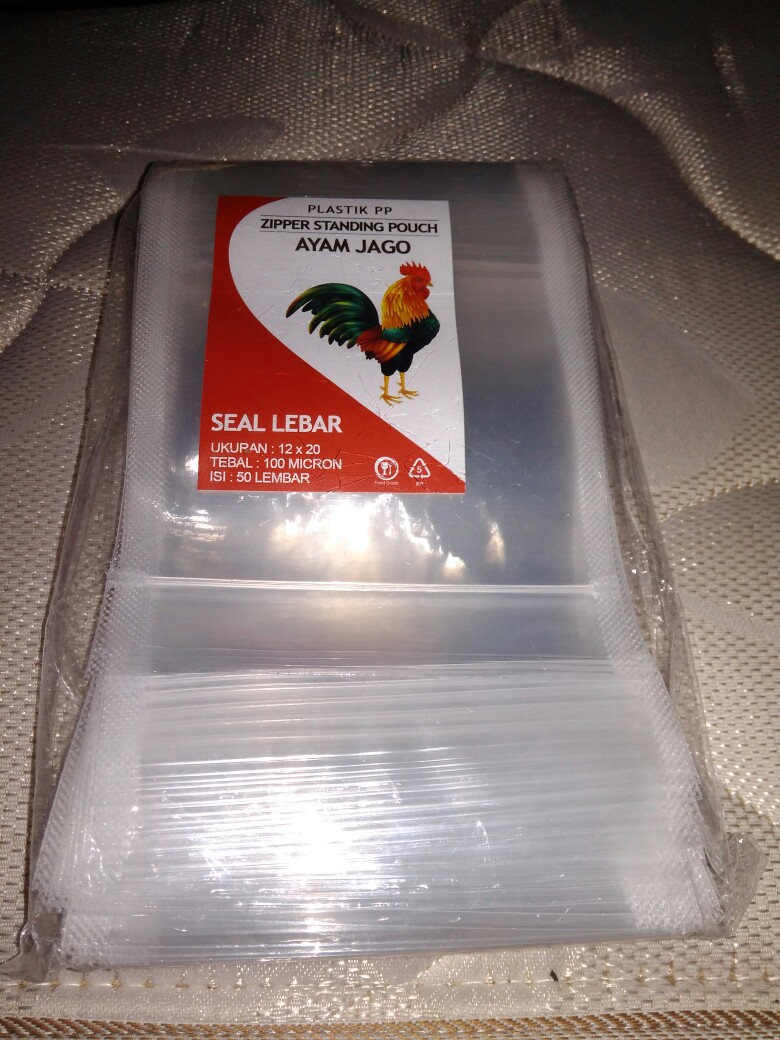 Standing Pouch 12x20 Double Seal Ziplock Per Pack