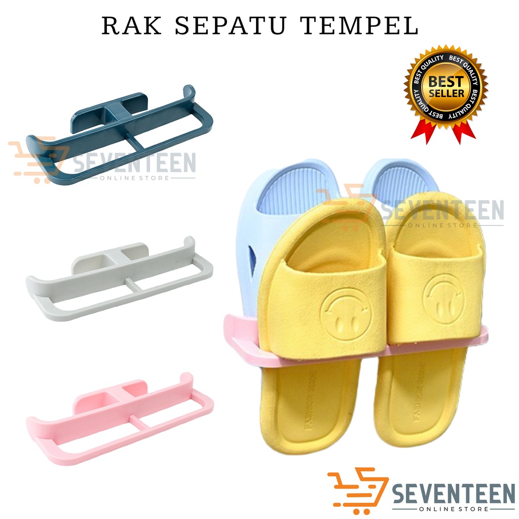 SEVENTEEN RAK SEPATU SANDAL TEMPEL DINDING TEMBOK RAK SEPATU TEMPEL GANTUNGAN SEPATU SANDAL TEMPEL PENYIMPANAN SANDAL SEPATU