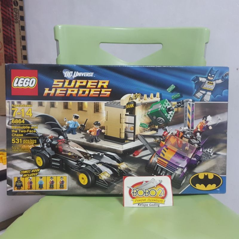 lego 6864 super heroes batmobile and the two face chase