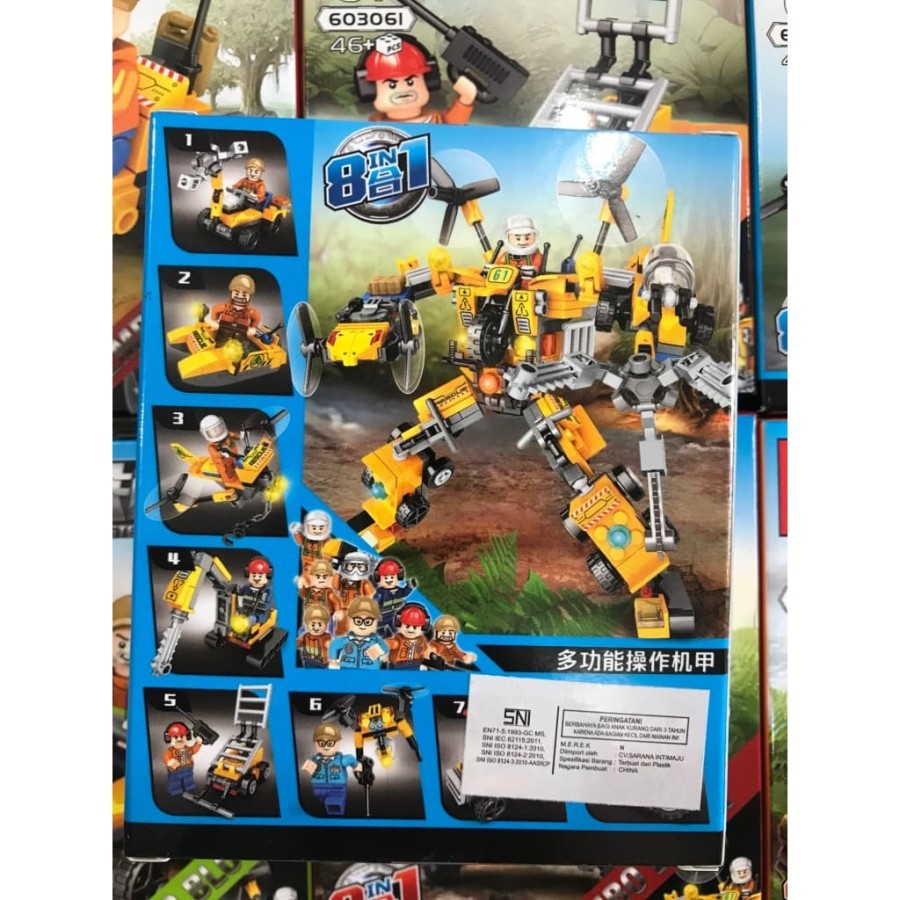 Bricks Block Sembo Mecha of Steel Construction 8in1 603061