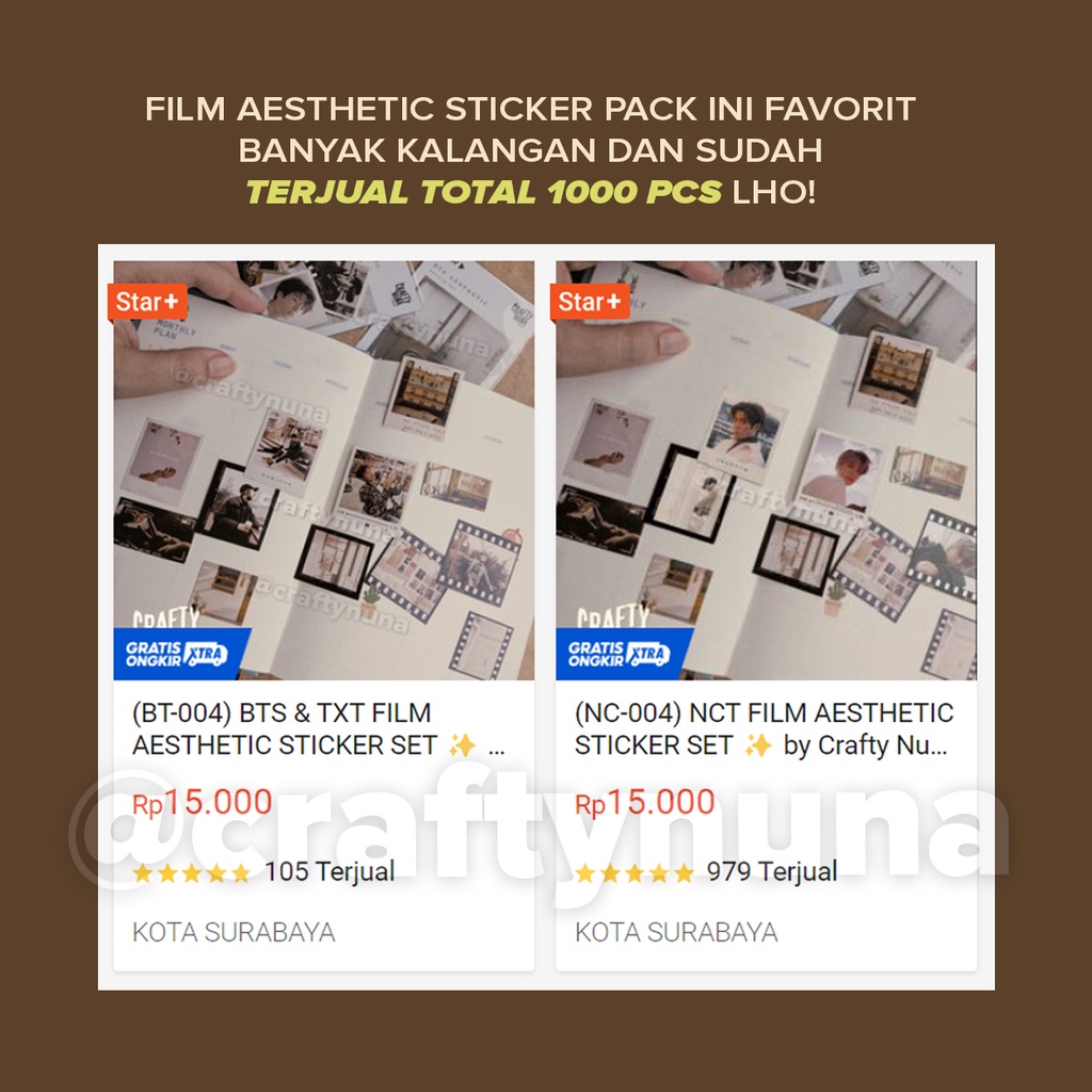 BARU! ENHYPEN FILM AESTHETIC STICKER SET VINTAGE ESTETIK STIKER KPOP DECO CASE HP JOURNAL BUJO