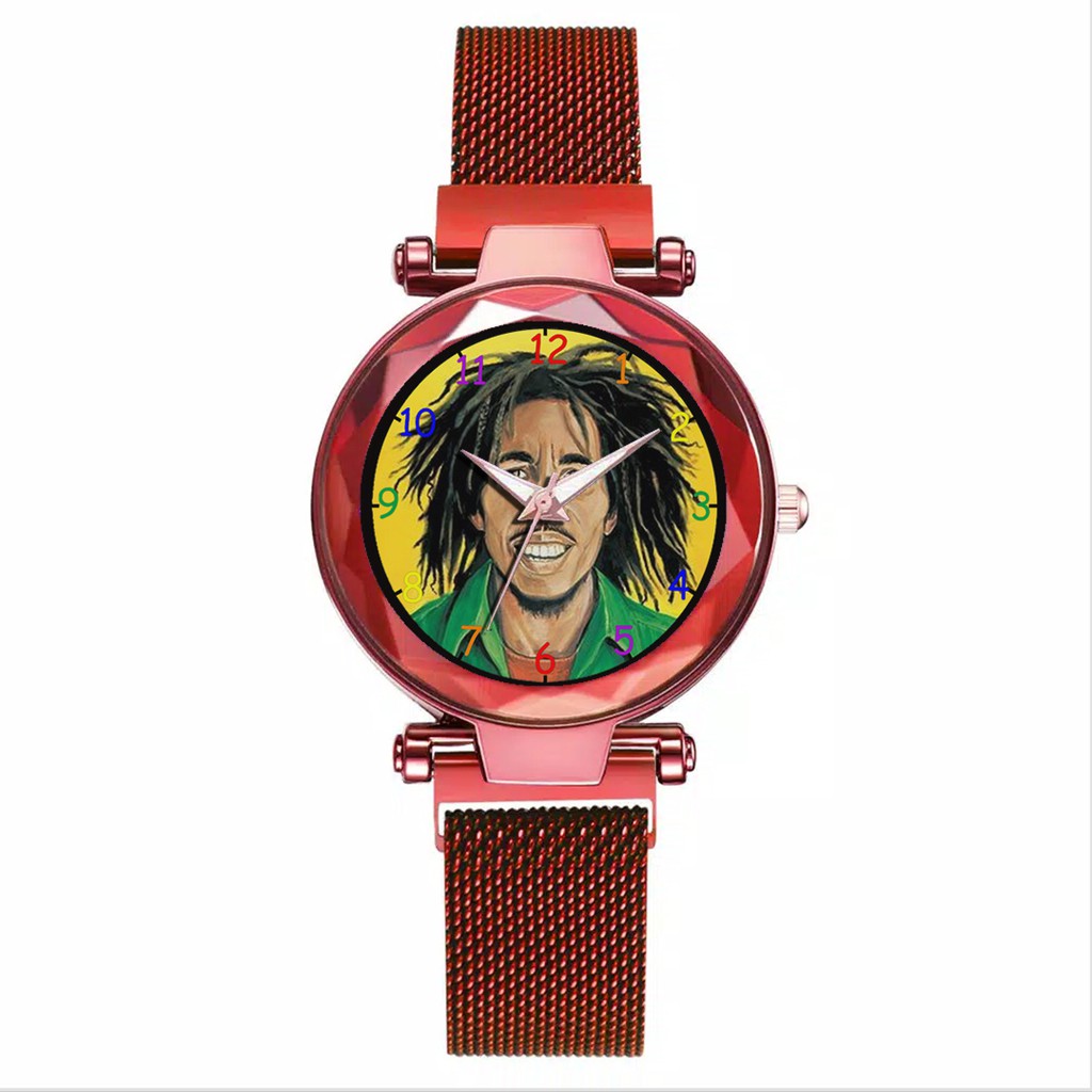 Jam Tangan Wanita Custom - BOB MARLEY Free Box &amp; Batre Cadangan