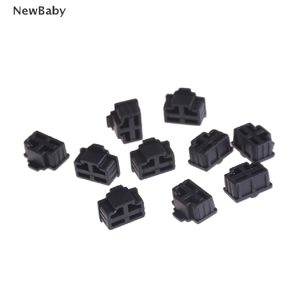 Newbaby 10Pcs Cover Pelindung Port Ethernet RJ45 Anti Debu Warna Hitam